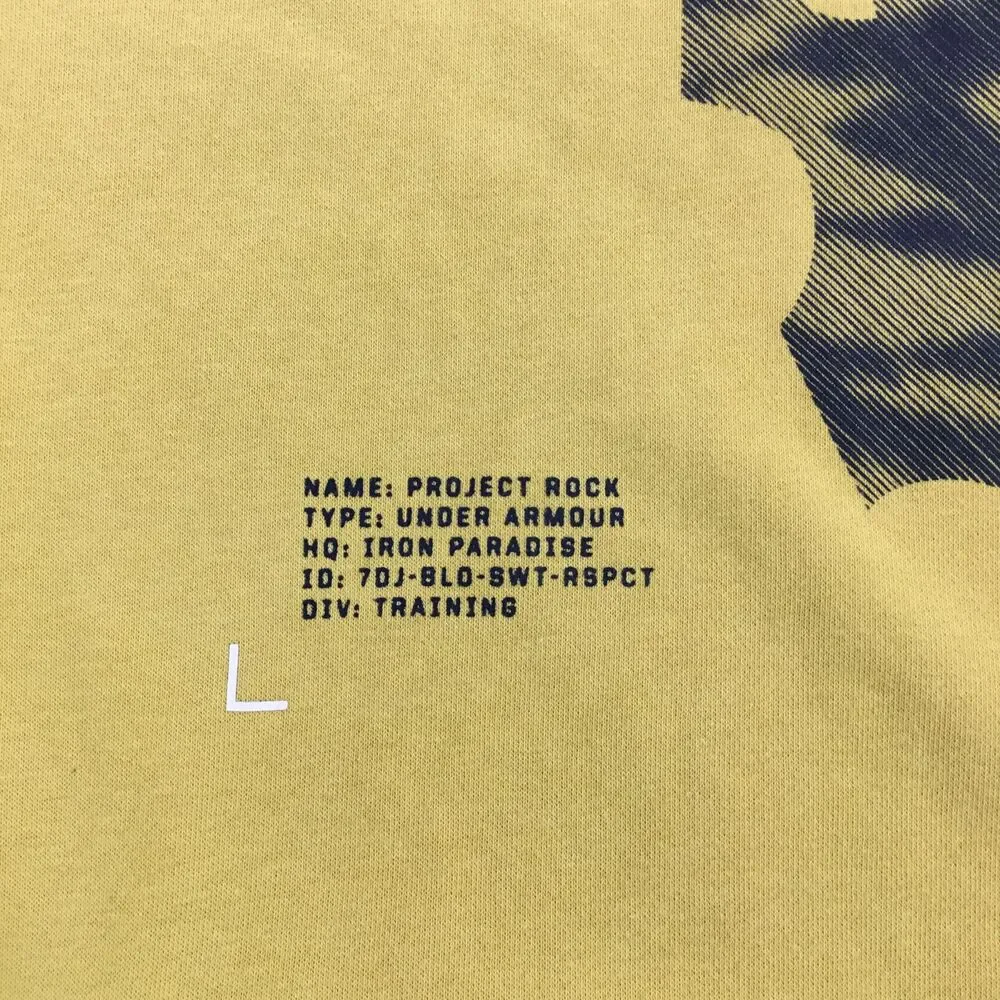 Under Armour Project Rock Sweatshirt Hoodie Mens XL Loose RSPCT Training Graphic - Picture 4 of 12